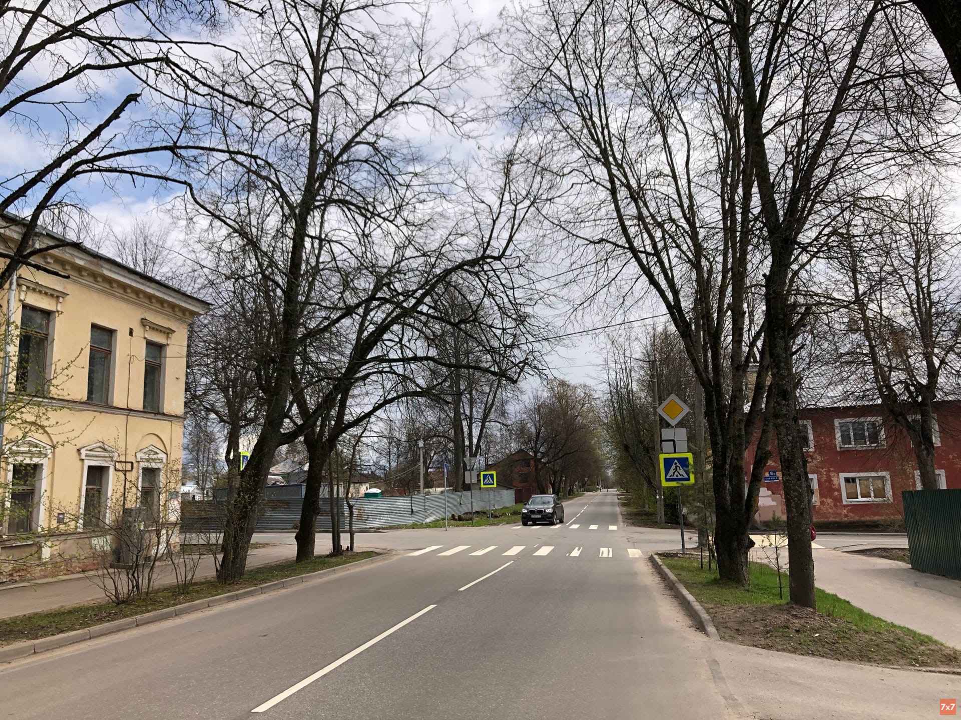 Администрация Новгорода после вмешательства общественников отложила вырубку закрывающих дорожные знаки деревьев
